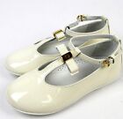 New Authentic Gucci Kids Ballet Flat w/Bow, 32/US 1, Cream, 285313