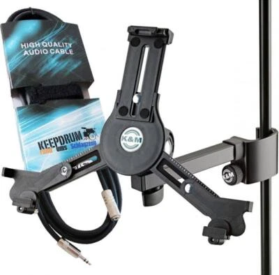 K&M 19791 Tablet-PC-Halter mit 3m Miniklinken-Kabel - Bild 1 von 4