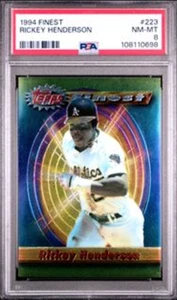 Topps Finest Rickey Henderson 1994 # 223 PSA 8 casi nuevo-como nuevo - Imagen 1 de 2