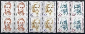 Germany Berlin 1986 Sc# 9N516-18 Emma Ihrer Paula Becker Aussem blocks 4 MNH - Picture 1 of 1