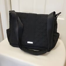 VERA BRADLEY MESSENGER BABY BAG IN QUILTED CLASSIC BLACK 