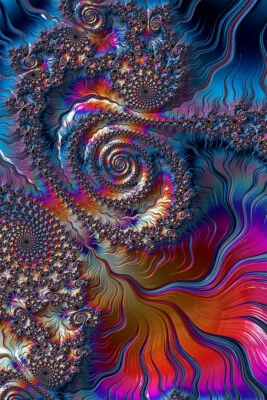 Impresión de pintura psicodélica de circo fractal arte de pared decoración del hogar - PÓSTER 20x30 Foto 1 de 3