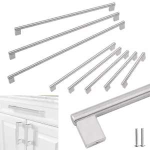 Küche Schrank Griffe Ziehen Gebürstetes Nickel T Bar Schublade Knöpfe Edelstahl - Bild 1 von 10