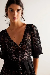 Free People Shadow Dance Midi Dress. Size Small. - Picture 1 of 3