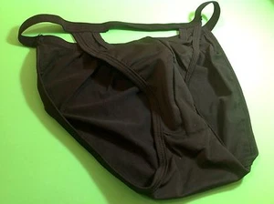 Men Underwear Panties,Bikinis Size Large Black Silk Appearance Elastic Myanmar - Picture 1 of 5