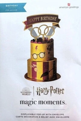 Tarjeta de felicitación de cumpleaños 3D Harry Potter o Star Wars Baby Yoda Grogu Foto 1 de 2