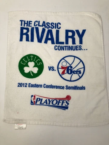 PHILADELPHIA SIXERS 76ERS  BOSTON CELTICS VINTAGE 2012 PLAYOFF TOWEL SGA Cover