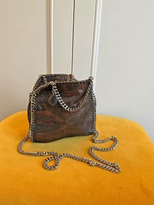 Stella McCartney Falabella Tiny Tote Bag – Dark Grey Metallic - Picture 1 of 7