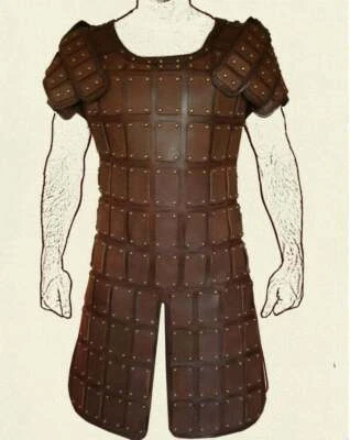 Real Leather Body Armour Leather Brigandine Armor larp Reenactment Cosplay SCA - Image 1 of 3