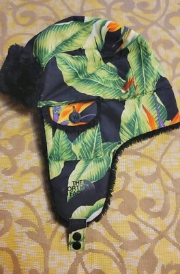 TOUCA NORTH FACE TROPICAL MAHALO HAWAIIN FAUX FUR TRAPPER HAT MENS WOMENS - Image 1 of 4