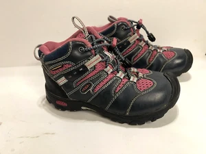 KEEN Pagosa Waterproof Purple Bungee Hiking Boots Navy Pink Girls SIZE 12 - Picture 1 of 7