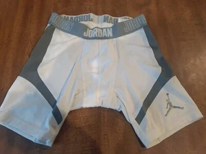 Michael Jordan Training Dri-Fit Boy Compression Shorts Size L White Air Jordan - Picture 1 of 7
