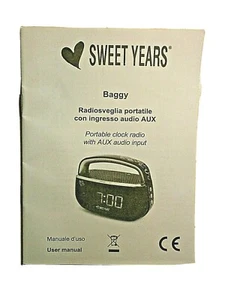 Melchioni SWEET YEARS Baggy - Manuale d'Uso - Ricambio Originale - Foto 1 di 1