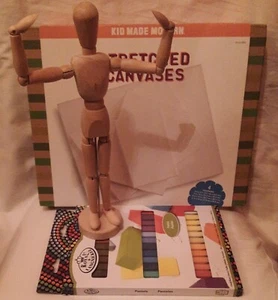 Young Artist Starter Art Set ~ Mannequin/Canvas/Pastels - Picture 1 of 8