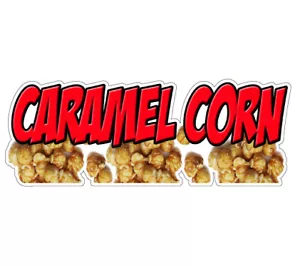 CARAMEL CORN Concession Decal popcorn machine cart trailer stand sticker - Picture 1 of 1
