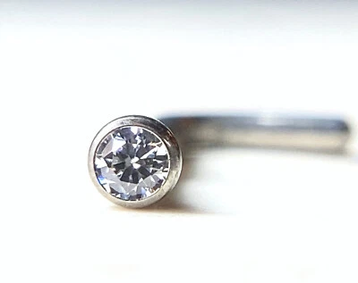 Anillo nariz gema bisel grado 23 6AL4V-ELi grado implante sólido 1 pieza Foto 1 de 4