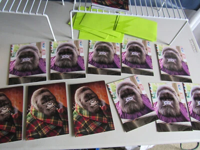 Lot of 11 Gorilla Pipe Newspaper Father's Day Card Greeting Avanti Press USA - Image 1 of 4