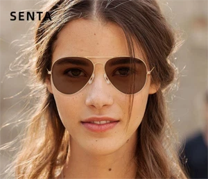 Retro polarisierte Pilotenbrille Herren orange verspiegelt Vintage Designer Damen - Bild 1 von 12