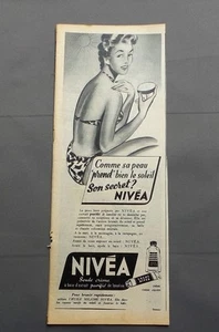PUB PUBLICITE ANCIENNE ADVERT CLIPPING 010617 CREME NIVEA  CREME LIQUIDE SOLAIRE - Picture 1 of 1