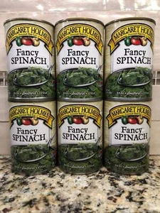 6 CANS Margaret Holmes Southern Style Fancy Spinach 13.5 oz Can Casserole - Picture 1 of 6