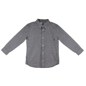 Fourstar Button Up Longsleeve Gulf Black - Youth Kids Medium - Picture 1 of 1