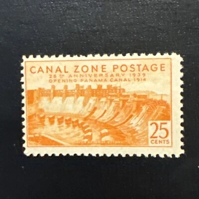 Canal Zone Stamps Scott #134 - Mlh -25 Cent Anniversary Issue - 1939 - Image 1 of 2