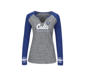 Indianapolis Colts NFL Women's Majestic Long Sleeve T-Shirt Top NWT $40 - Picture 1 of 2