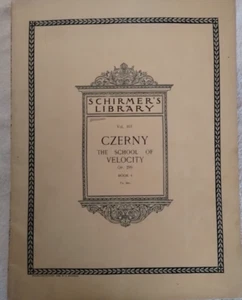 Schirmers Library Vol. 165 Book 4 Op. 299 of Carl Czerny 1893 Antique Vintage - Picture 1 of 5