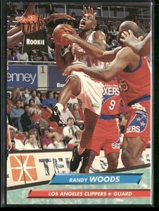 1992-93 Ultra #284 Randy Woods Los Angeles Clippers Rookie - Picture 1 of 2
