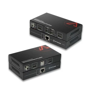 HDMI USB KVM Extender Dual Monitor Over Cat5e/6/6a/7 up to 1080p@60Hz 197ft, ... - Picture 1 of 8