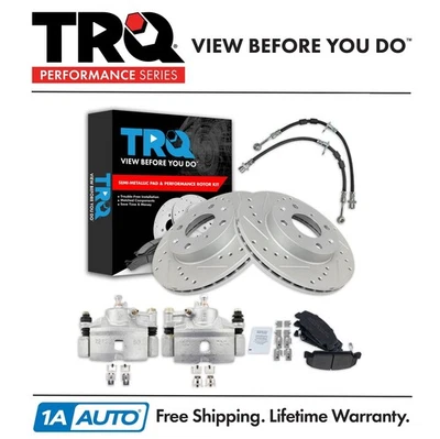 Kit de pastilhas de freio dianteiro e rotor TRQ Performance compatível com Honda Civic 1996-2000 - Imagem 1 de 4