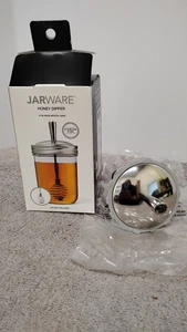 NEW- Jarware 82624 Decorative Jar Lid Honey dipper Wide Mouth Stainless Steel. - Picture 1 of 13
