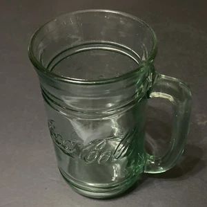 Coca Cola Grün Glas Becher - Bild 1 von 4