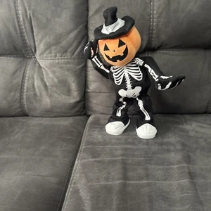 Animiertes Kürbis Skelett Jack-O-Lantern singt Tänze Halloween Greeter - Bild 1 von 2