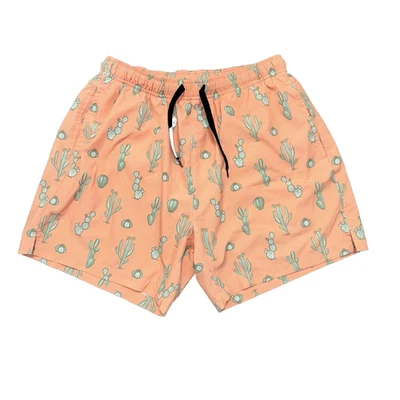 Costume da bagno fondo orso cactus AOP arancione 7" cuciture interne uomo taglia large - Immagine 1 di 4
