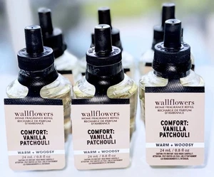 Bath & Body Works Comfort Vanilla Patchouli Wallflowers Fragrance Refill x6 New - Picture 1 of 4