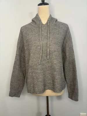 Suéter con Capucha Jenni Kayne Para Mujer Gris Pescador Mezcla Lana Alpaca Talla Grande Foto 1 de 4