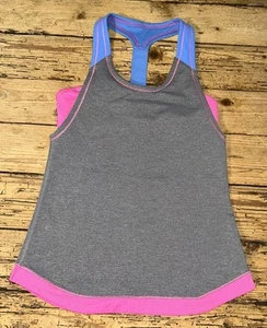 Iviva By Lululemon Girls Size 12 Tri Color Get Loud Tank EUC - Picture 1 of 6