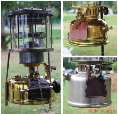 Delantal de tanque de cuero con lámpara de presión para Coleman Petromax Primus - Color natural Foto 1 de 4