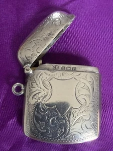 George V Silver Vesta Case. Birmingham 1923 - Picture 1 of 1