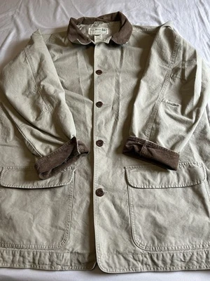 VTG 90’s LL Bean  Barn Coat XXL Tall Corduroy Cuffs Collar 08GW7 Animal Lining - Изображение 1 из 4