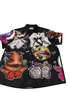 Camisa Pesadilla antes de Navidad para hombre 4XL estampado total hawaiano Disney - Imagen 1 de 6