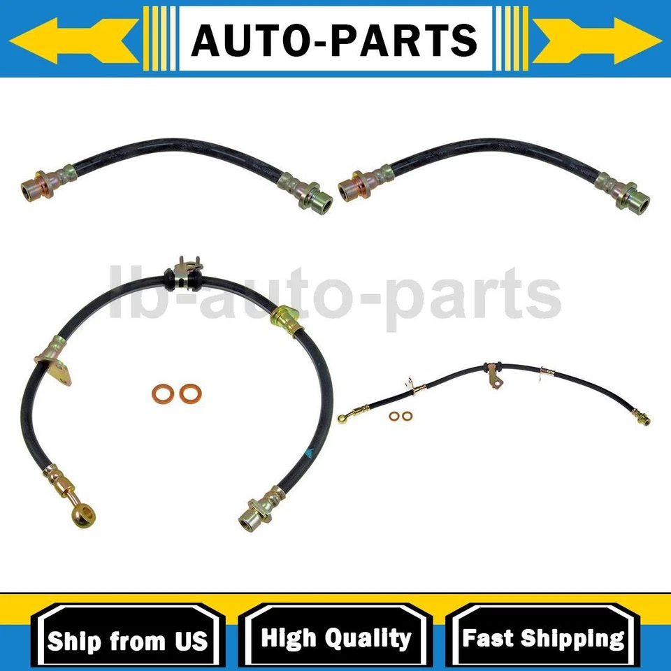Manguera de freno delantera trasera 4 piezas para Honda Civic 1,5 L 1989-1991 Foto 1 de 4