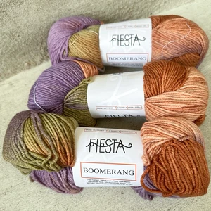 Fiesta Boomerang Yarn 100% Extra Fine Superwash Merino Wool Hand Dyed USA - Picture 1 of 5