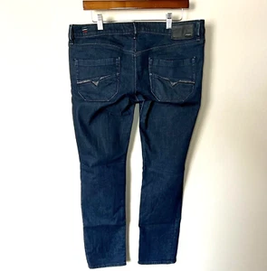 Diesel Nevy Dark Wash Low Rise Stretch Italian Jeans Women's 32 X 30 RN93243 - Picture 1 of 21