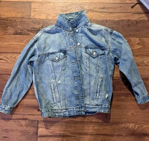 Wild Fable Damen Medium (M) Distressed Trucker Holey Denim Jeansjacke - Bild 1 von 7