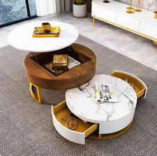 Portable Nesting Coffee Table Set With Sintered Stone Lift-top 31.5