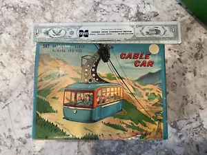 Vintage Tin Cable Car Tram 50s Battery With Orig Box - Picture 1 of 12