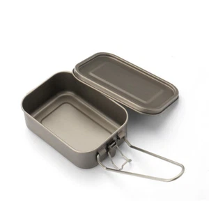 700ml Outdoor Survival Lightweight Pure Titanium Mess Tin Fast Cooking Mess Kit - Picture 1 of 10