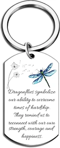 Inspirational Dragonfly Keychain, Gift for Women & Girl, Encouragement, Birthday - Picture 1 of 12